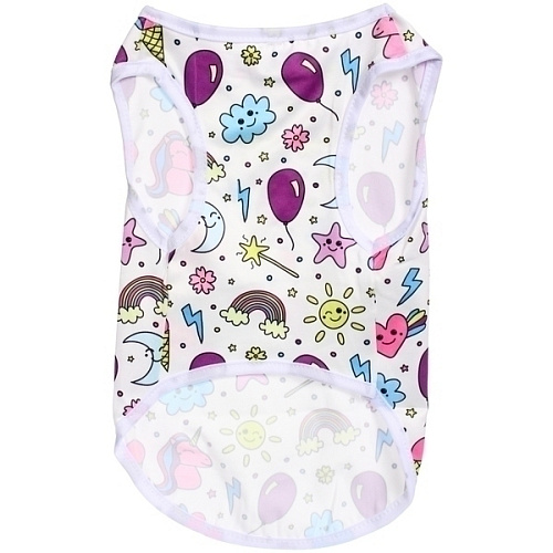 Майка для собак мелких пород БРО на стиле, яркая радуга, размер L (длина спинки 33см, объем груди 38см, от 7 до  9кг)_6