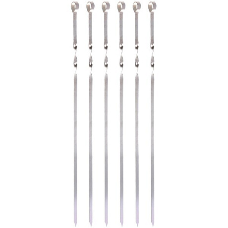 Набор шампуров 6 шт, длина 60 см, ширина 10 мм