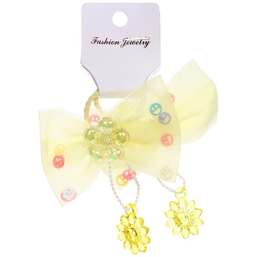 Резинки для волос детские 2шт КОНФЕТКИ, цветочки, микс 5 цветов, d-3см_7