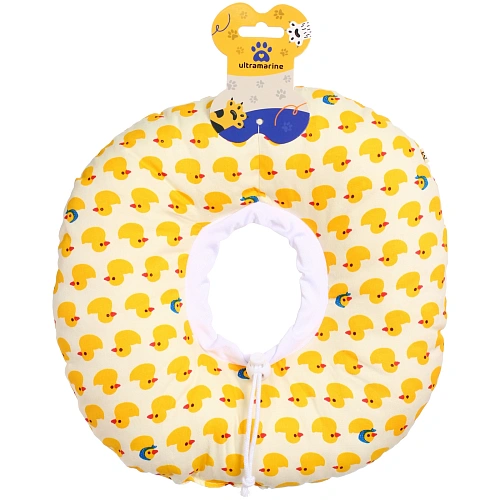 Воротник ветеринарный на кулиске ЛЮБИМЫЙ БРО, уточки, р M, окружность шеи 17-27см (лейбл)_2