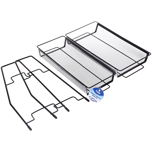 Этажерка настольная хозяйственная универсальная  ФАНАДЕРО, цвет черный, 311733см (лейбл Селфи)_6