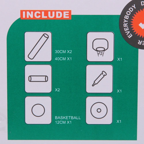 Набор тренировочный для баскетбола ZG270-223 кольцо с подставкой 135 см, сетка, мяч 12 см, насос_7