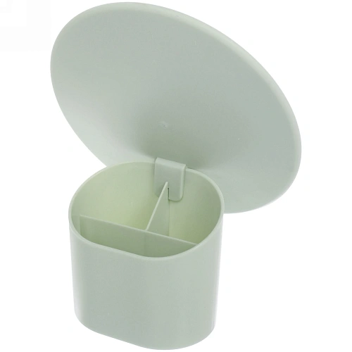 Зеркало настольное с органайзером для косметики Beauty - Look, цвет белый, зеленый, персиковый и голубой, d-165см, 19см_7