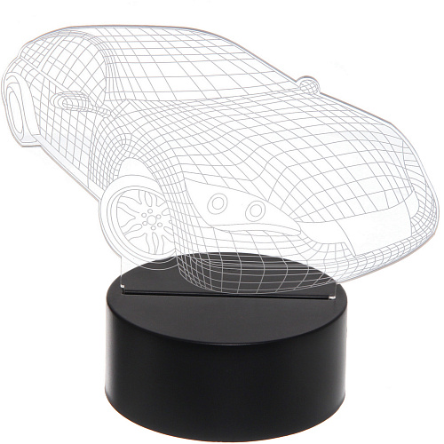 Светильник ночник 3D-Тачка на пластиковой подставке, с включателем USB_3