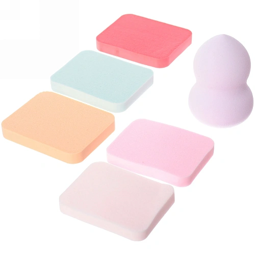 Спонж капля и 5 спонжиков тонких для макияжа и контуринга Beauty-Puff, цвет фиолетовый, 8,557_6