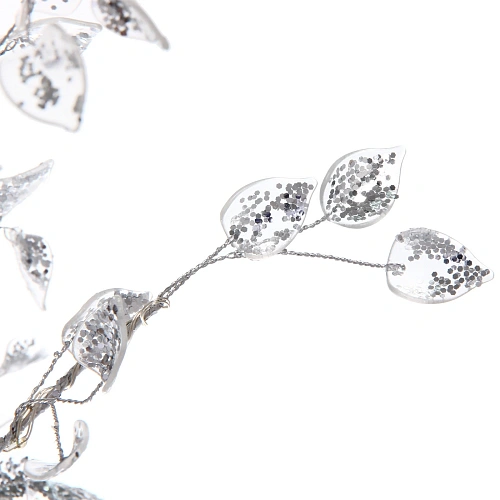 Дерево декоративное Зимнее чудо 50 cм, (с подсветкой на батарейках 2хАА), Серебро_3