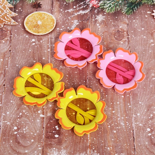 Очки карнавальные Цветочки, в ассортименте_5