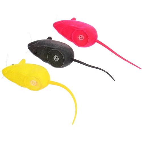 Игрушка - мышка для кошек ЦЕПКИЕ ЛАПКИ, микс 3 цвета, 13см _12