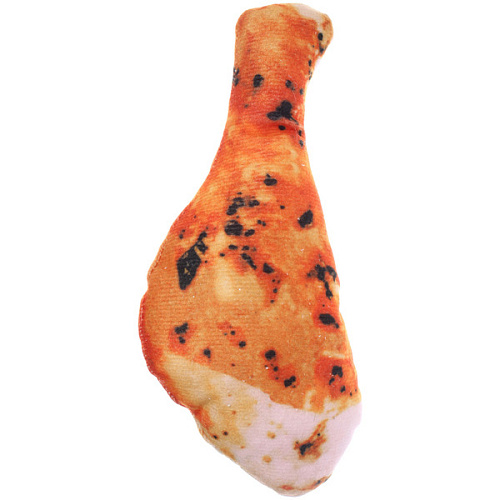 Игрушка для щенков, собак мелких и средних пород Куриная ножка, с пищалкой, 1511см (лейбл)_3