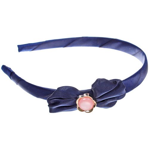 Ободок для волос детский на блистере РОЗОВОЕ ОБЛАКО, цветочек, микс 6 цветов, 1см_14