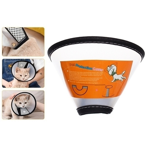 Воротник ветеринарный на липучках ЛЮБИМЫЙ БРО, окружность шеи 14-17см, диаметр 30,4см (пакет)_9