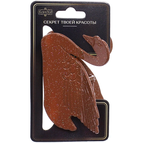 Заколка - краб для волос AKS - VIENTO, микс 6 цветов, прямоугольник, 85,5см _14