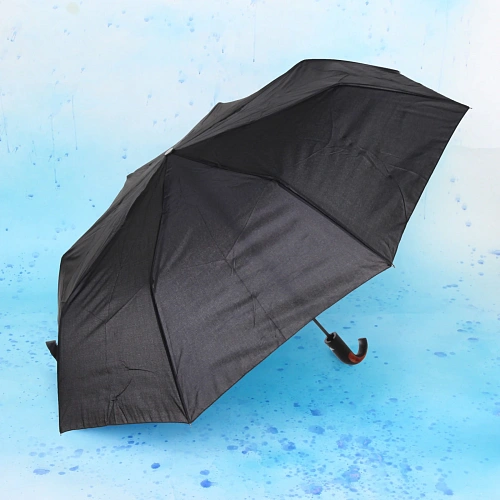 Зонт мужской полуавтомат Ультрамарин - Томас, цвет черный, ручка крючок, d98см_3