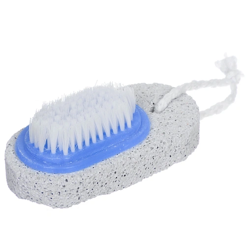 Пемза для ног Pedicure, со щеткой, форма овал, цвет в ассортименте, 8,84,31,5см 32-35гр✦_9