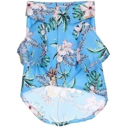 Рубашка для собак и кошек малых и средних пород СТИЛЬНЫЙ БРО, принт пальмы, размер XL_4