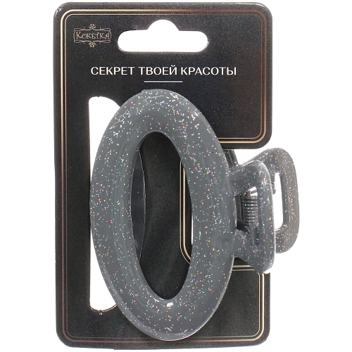 Заколка - краб для волос AKS - MANTANA, микс 6 цветов, овал, 74см _13