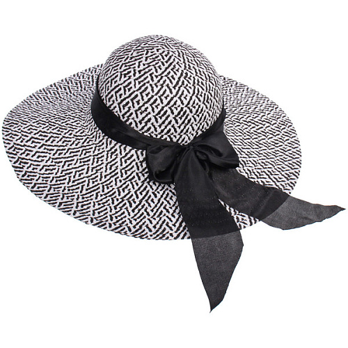 Шляпа женская с широкими полями TiraMiSu- Шантика, черный, р58, ширина полей 11см_4