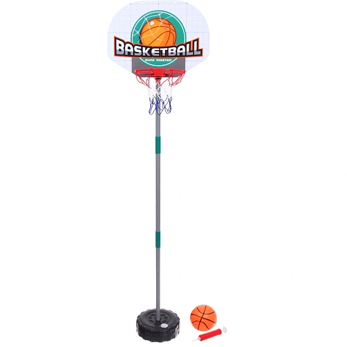 Набор тренировочный для баскетбола ZG270-225 кольцо с подставкой 150 см, сетка, мяч 12 см, насос_3