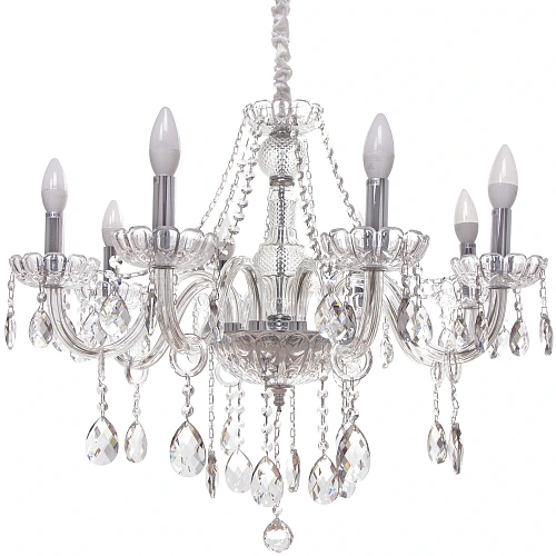 Люстра подвесная в стиле барокко "Alfemminile" 8*40Вт 25-DZ888 со стеклянными основаниями