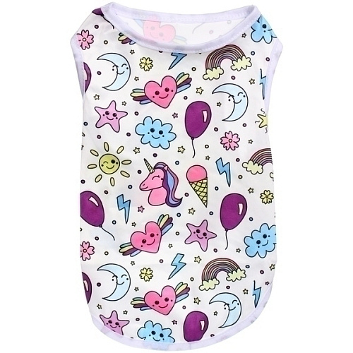 Майка для кошек и собак мелких пород БРО на стиле, яркая радуга, размер М (длина спинки 29см, объем груди 35см, от 3 до 6кг)_5