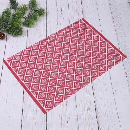 Салфетка на стол 4530см Снежинки ажурные_3