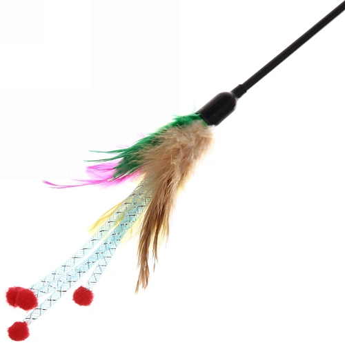 Игрушка для кошки на палочке Пушистик 60см_13