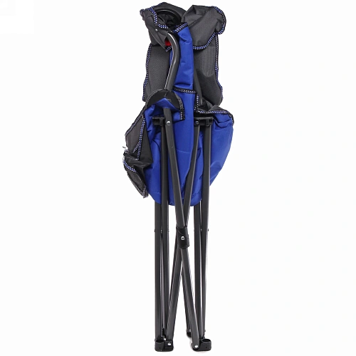 Кресло складное с подлокотниками до 120кг Турист 626395см серо-синее_21