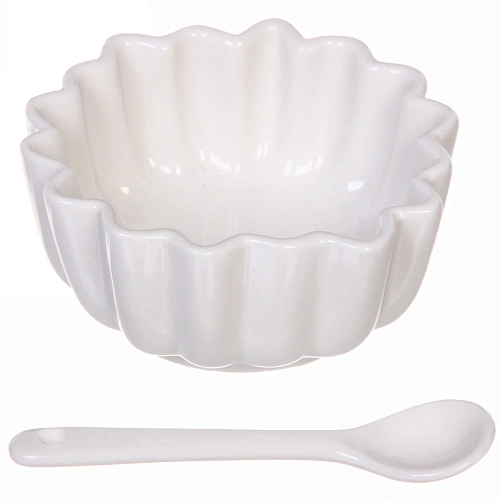 Набор соусников White magic 4шт с ложками Ромашка_5