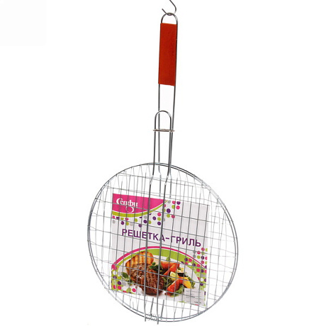Решетка для гриля круглая D=31см (длина с ручкой 59 см)