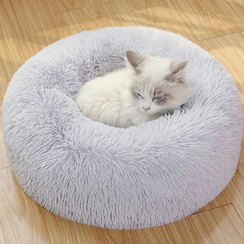 Лежанка для животных круглая Место БРО, цвет серый, d-60см (Лейбл)_7