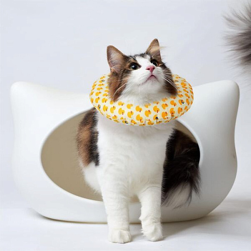 Воротник ветеринарный на кулиске ЛЮБИМЫЙ БРО, уточки, р L, окружность шеи 20-32см (лейбл)_5