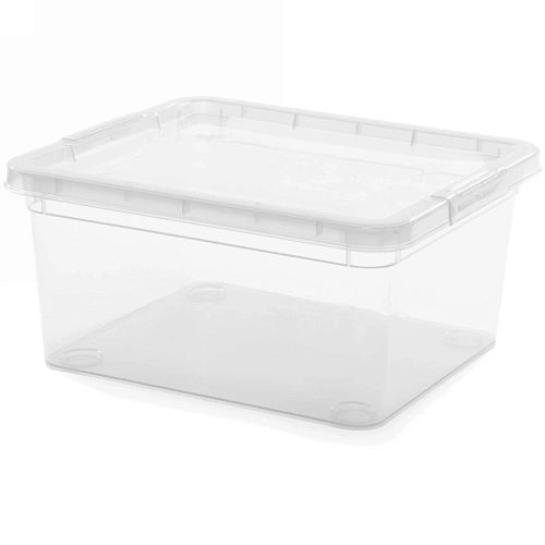 Контейнер универсальный с крышкой для хранения мелочей, прозрачный, 19*16*9см. 1,9л