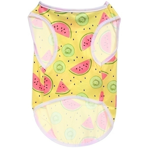 Майка для собак и кошек мелких и средних пород БРО на стиле, арбузики, размер ХL (длина спинки 36см, объем груди 43см, от 9 до 12кг)_6