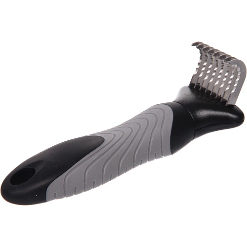 Расческа для удаления колтунов ПРЕМИУМ - МОЙ БРО, прорезиненная ручка, цвет серыйчерный, 55155см _5