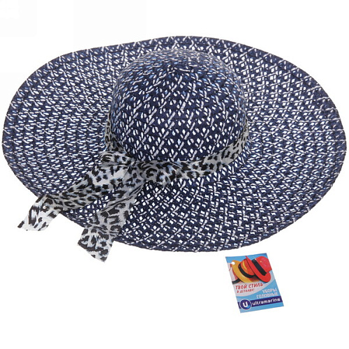 Шляпа женская с широкими полями TiraMiSu- Стелла, микс 8 цветов, р58, ширина полей 14 см_13