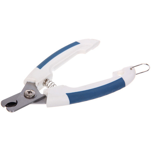 Когтерез для животных ЛАПУСИКИ, коллекция БРО, прорезиненная ручка, цвет белыйголубой, 6,815см (блистер)_4