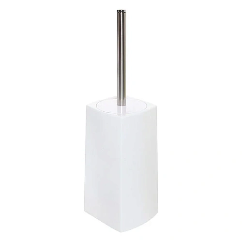 Ерш с высокой закрытой подставкой "Космос" 38 см белый квадрат