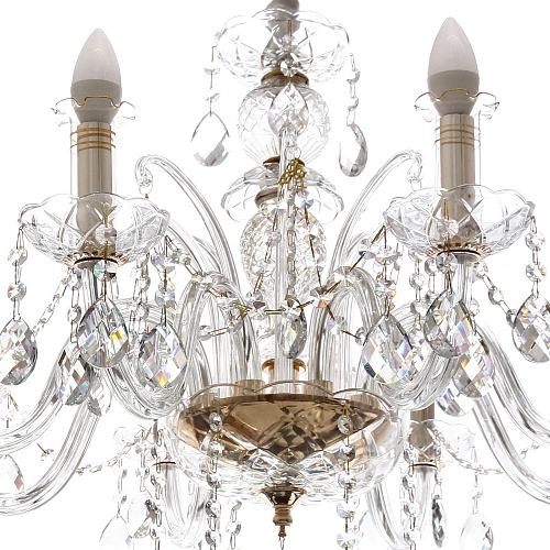 Люстра подвесная в стиле барокко Bottega 840Вт 25-S9014 со стеклянными основаниями_6