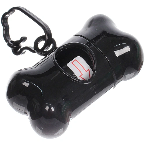 Контейнер с пакетами для уборки за собакой с карабином,цвет черный Ultramarine_3