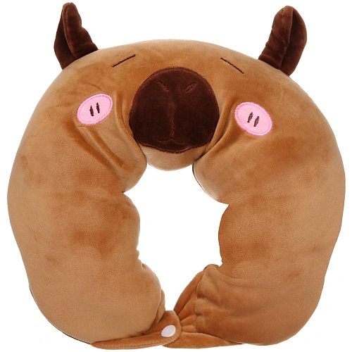 Подушка дорожная TRIP - Cutie, капибара, цвет коричневый_3