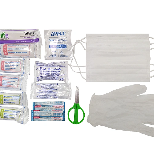 1296 Аптечка первой помощи дорожная № 3 ФЭСТ (футляр № 6) (3)