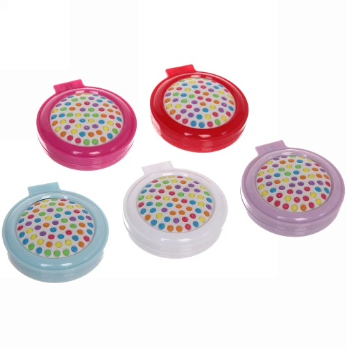 Расчёска массажная складная с зеркалом Новогодний Леденец, цвет микс, d-6см_12