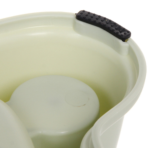 Миска пластиковая для медленного кормления с автопоилкой Колор-Один дома 331817,5см 320мл цвет нежно-зеленый_5