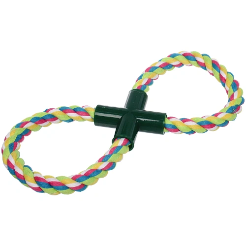 Игрушка - канат для собак средних и крупных пород "НЕСКУЧАЙКА", цвет зелёный 25*10*4см
