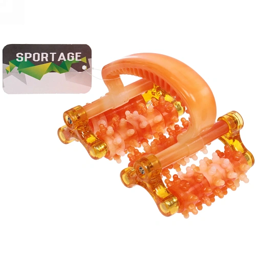 Массажер для тела роликовый "Дуга-Energy" 16*9,5*10 см, оранжевый