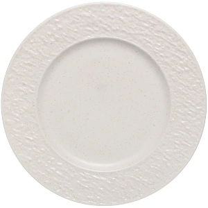 Тарелка керамическая обеденная "Perfetto" 27см фактурный узор, бежевая
