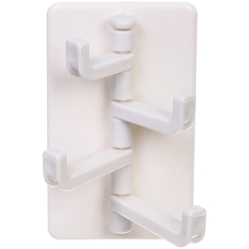 Крючок настенный многофункциональный на липкой основе ИДЕЯДОМА, цвет белый, нагрузка 3кг95,5см (пакет с подвесом)_3