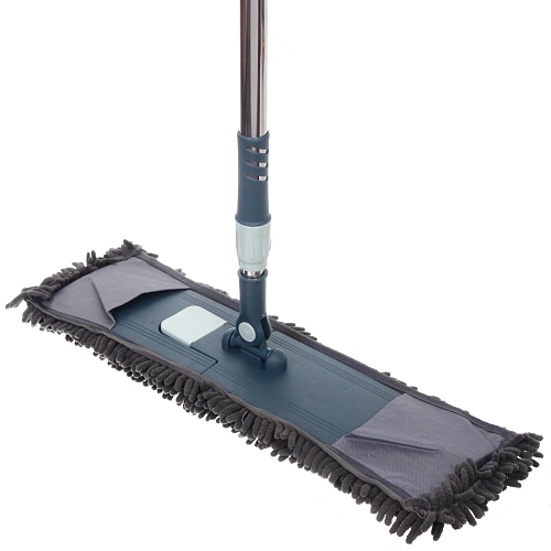 Швабра Селфи с насадкой из микрофибры, насадка 150гр ,букли Gray _5