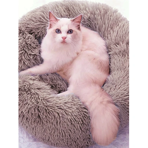 Лежанка для животных круглая Место БРО, цвет мокко, d-60см (Лейбл)_6