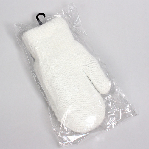 Варежки женские с утеплителем NEHOLOD, цвет белый зефир, (пакет с подвесом)_4